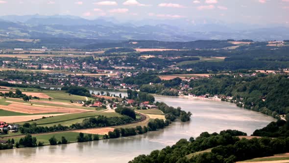 Panorama - Danube river in Germany 2