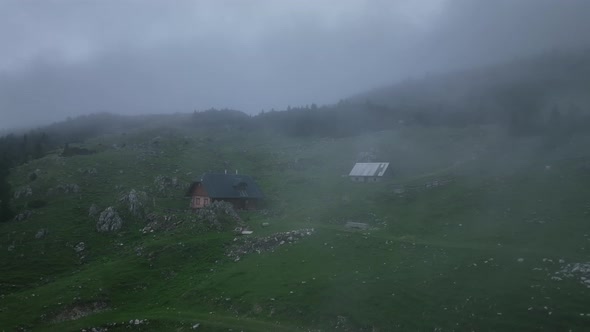 Fog On The Hill On A Mystic Spring Morning