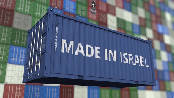 Loading Container with MADE IN ISRAEL Caption