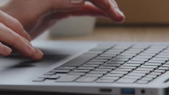 Closeup Female Hands with Manicure Thin Fingers Part of Human Body of Unrecognizable Caucasian