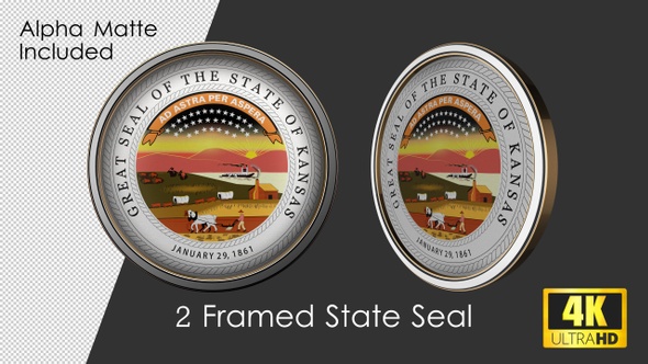 Framed Seal Of Kansas State