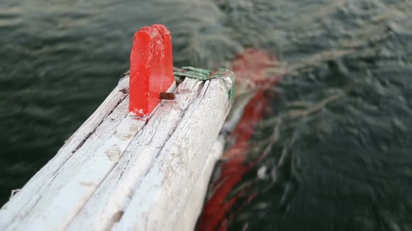 View of felucca rudder