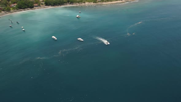 Seascape Motorboat on the Sea