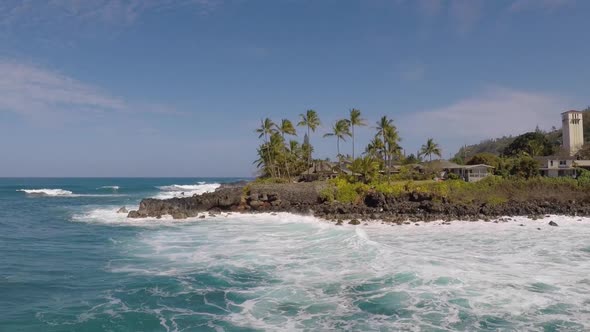 Aerial view of Waimea, Hawaii.