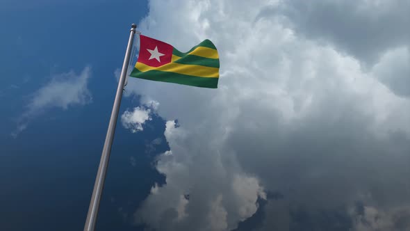 Togo Flag Waving 4K