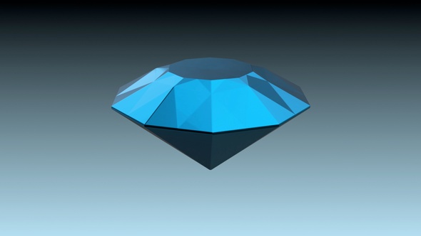 Alimation of diamond on a transparent background