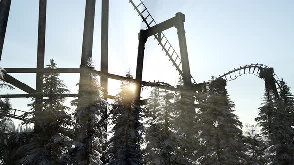 Old Roller Coaster at Sunset alt