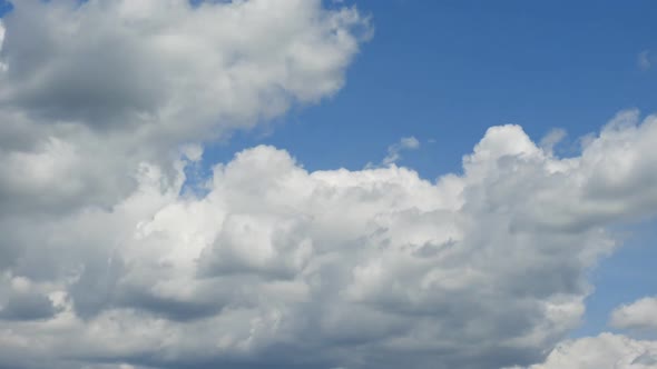 Clouds time lapse, beautiful blue sky with clouds
