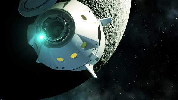 Commercial Spacecraft Orbiting Moon alt