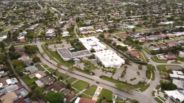 Drone Video Temple Sinai Of Hollywood Florida Usa Broward County