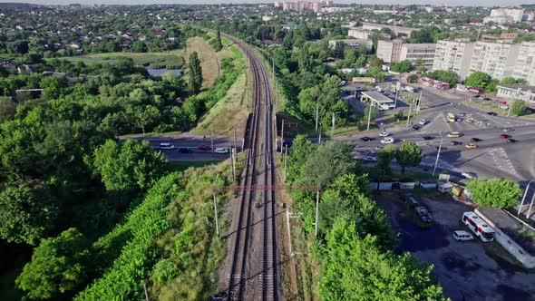 Railway and Bridge in the City