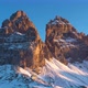 Tre Cime Di Lavaredo at Sunrise in Winter - VideoHive Item for Sale