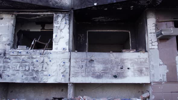 War in Ukraine  Destroyed Building in Borodyanka Bucha District