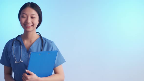Nurse Practitioner Medical Care Cheerful Woman