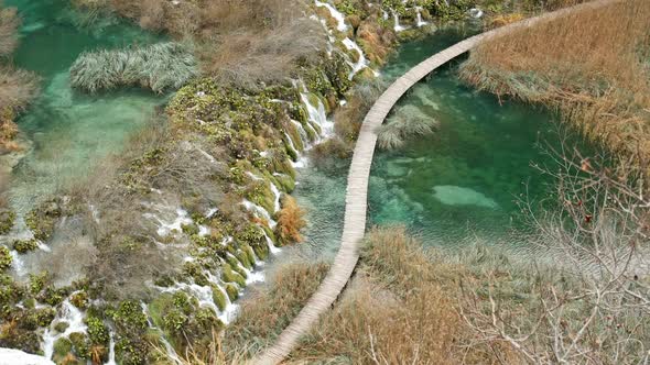 Plitvice Lakes In Croatia Aerial View