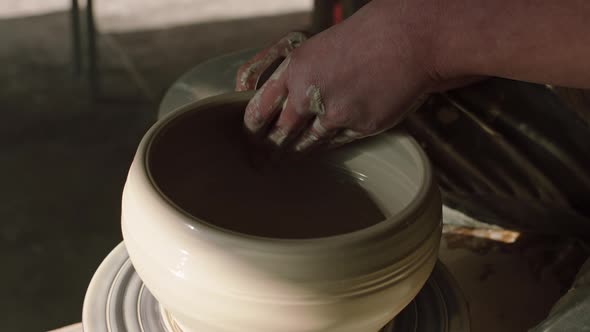 Beautiful Clay Pot Is Made By Potter