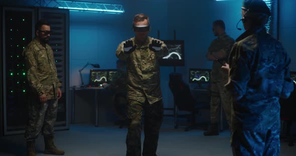 Soldier Testing VR Technology