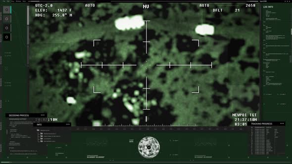 Military Control Interface With Night Vision Sends Missile Drone On Mission alt
