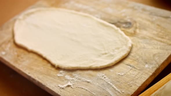 I Spread the Dough with a Wooden Rolling Pin