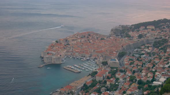 Aerial View Dubrovnik Old Town