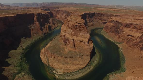 Aerial view of Grand Canyon Horseshoe Bend and Colorado River Arizona, United States