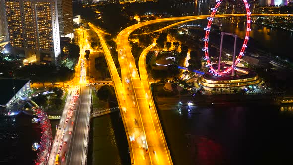 Time lapse of Building in Singapore city