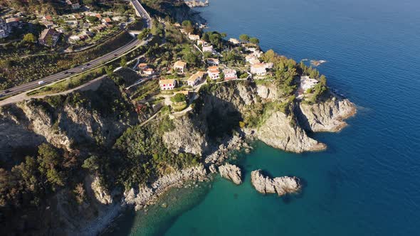 Pietragrande Cliff Near Montauro City Calabria South Italy