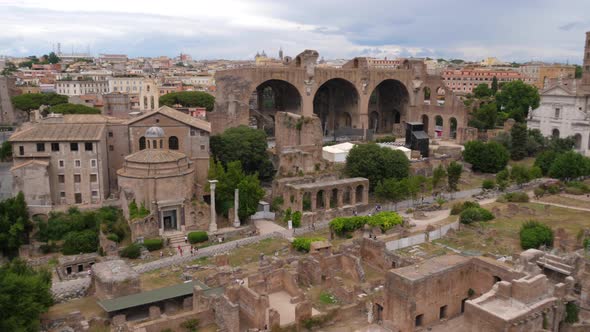 Forum Romanum - an ancient square in the centre of Rome, Italy