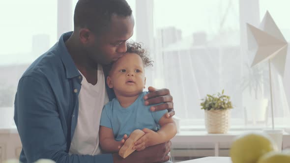 Portrait of Daddy and His Sweet Baby