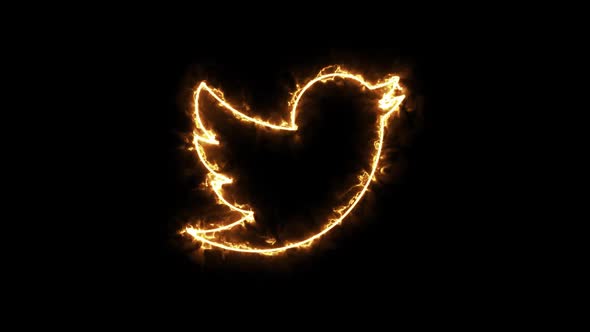 Fire Tweeter Social Media Icon