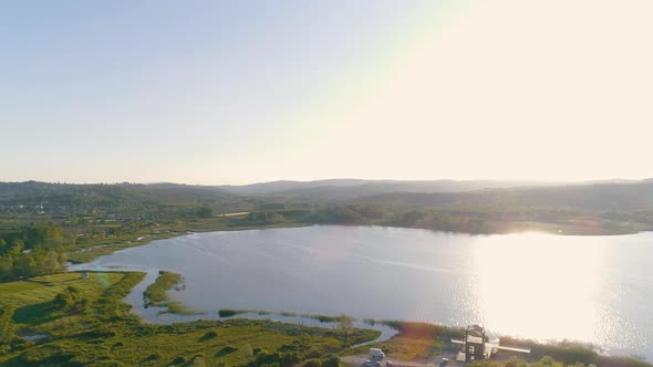 Aerial View of Lake 