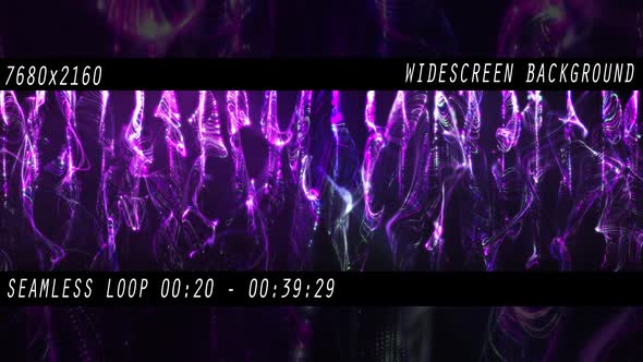Purple Light Streaks Curtain   Widescreen Vj Background Particles