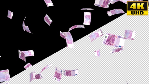 Falling Money Euro On Alpha Channel Loops V3 alt