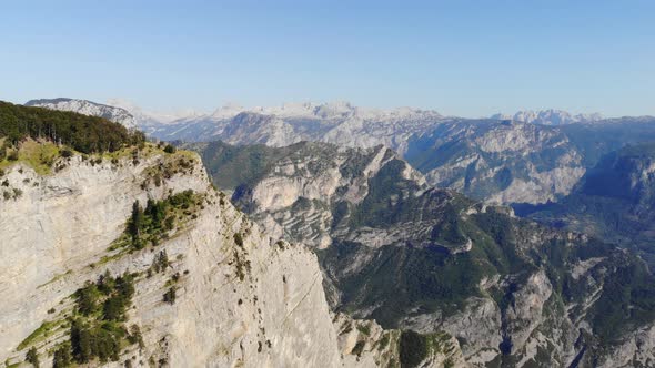 Aerial Shot of the Grlo Sokolovo Gorge Korita Montenegro