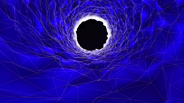 abstract colorful tunnel loop animation background.