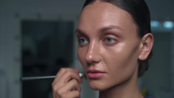 Makeup Artist Work With Face