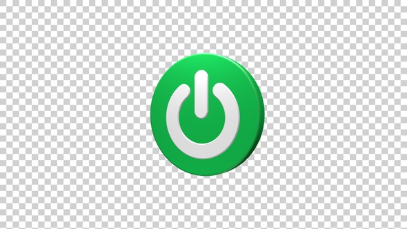 Power Button Off Icon Rotating
