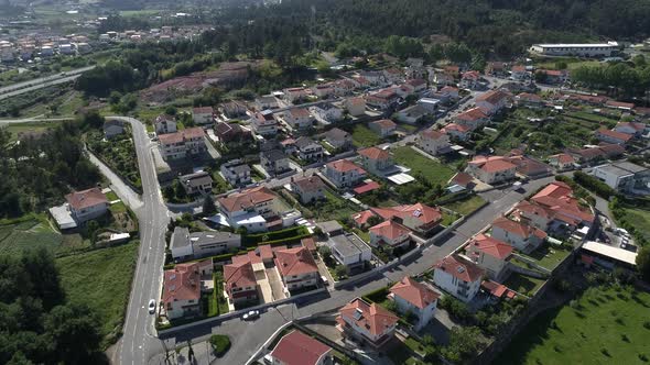 Aerial View of Houses in Rural Residential Area