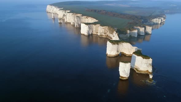 Old Harry Rocks, A Natural Coastal Feature of England from the Air