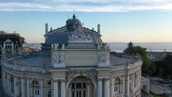 Odessa Opera and Ballet Theater in Odessa at Morning Sunset Ukraine