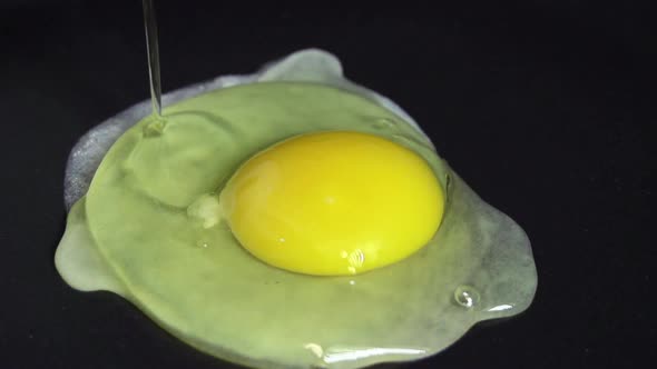 Egg Being Fried Slow Motion
