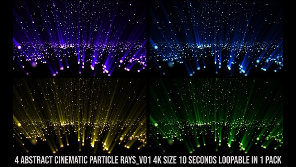 Cinematic Particle Rays Pack V01