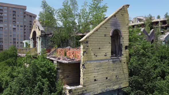 Destroyed and Abandoned Buildings in Sarajevo 4K