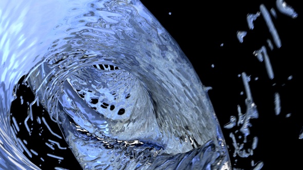 Liquid Jet 03 Slow Motion With Matte Channel