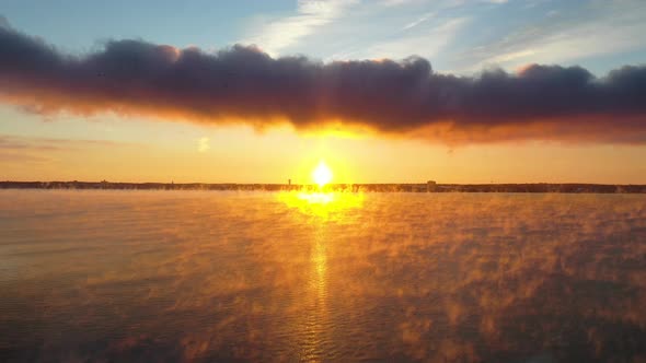 Sunrise on Lake Shaped Like a Cross Reveal