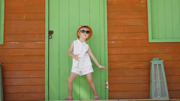 Little adorable girl dancer