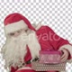 Santa Claus holding a gift in his hand, Alpha Channel - VideoHive Item for Sale