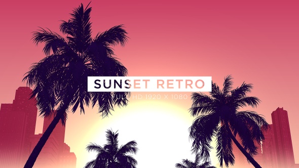 Sunset Retro VJ Loops Background