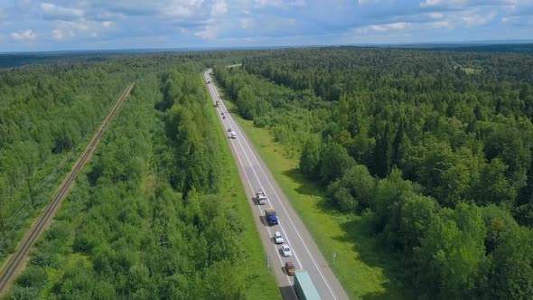 A huge highway with cars