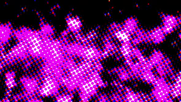 Purple half tone gradient pattern animation